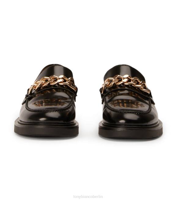 Slipper| de Tony Bianco Frauen Candice-Wohnungen Schwarz hochglänzend 4624586